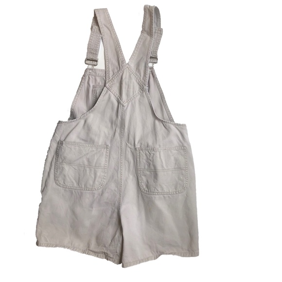 Vintage Ivory Overall Shorts - Picture 2 of 7